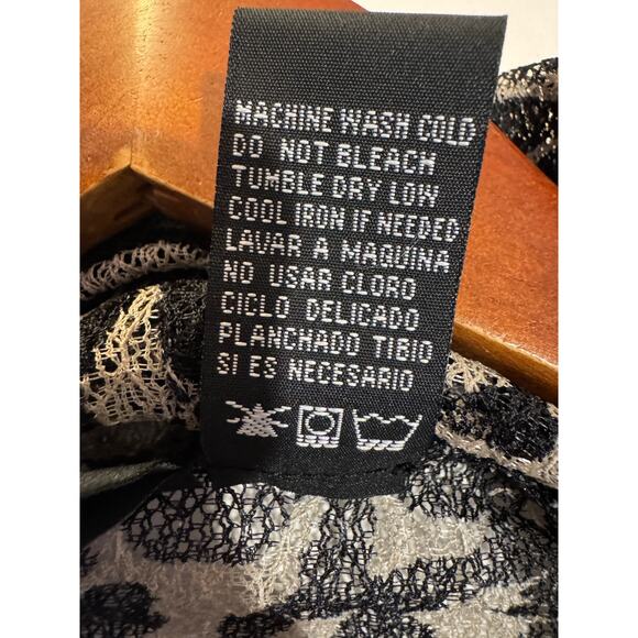 Vintage Y2K Love Tease NWT Animal Print Sheer Ruched Long Sleeve Shrug Large - Picture 8 of 9